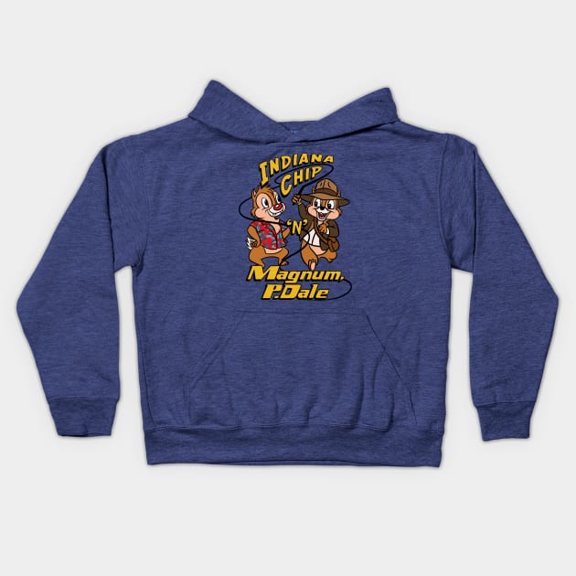 Indiana Chip 'n' Magnum, P.Dale Kids Hoodie by Ellador